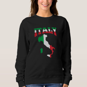 Italien Karta Flagga Italien Italiensk Hemland Sto T Shirt