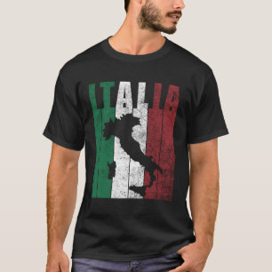Italien Karta Italia Flagga Italia Italienska kult T Shirt