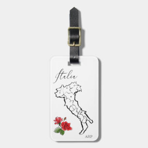 *~* Italien Karta Italia Italia Language Rosor Bagagebricka
