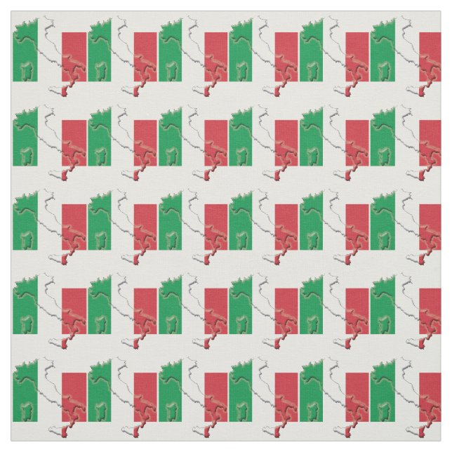 ITALIEN KARTA | Italienska Flagga Tyg (Provkarta)