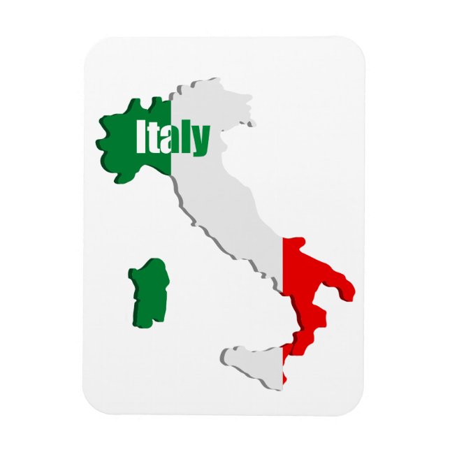 Italien karta magnet (Vertikal)