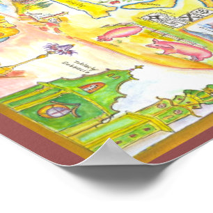 Italien karta poster