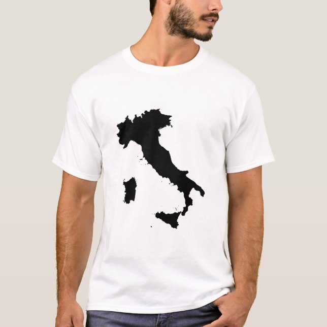 Italien Karta Shape T-shirt (Framsida)