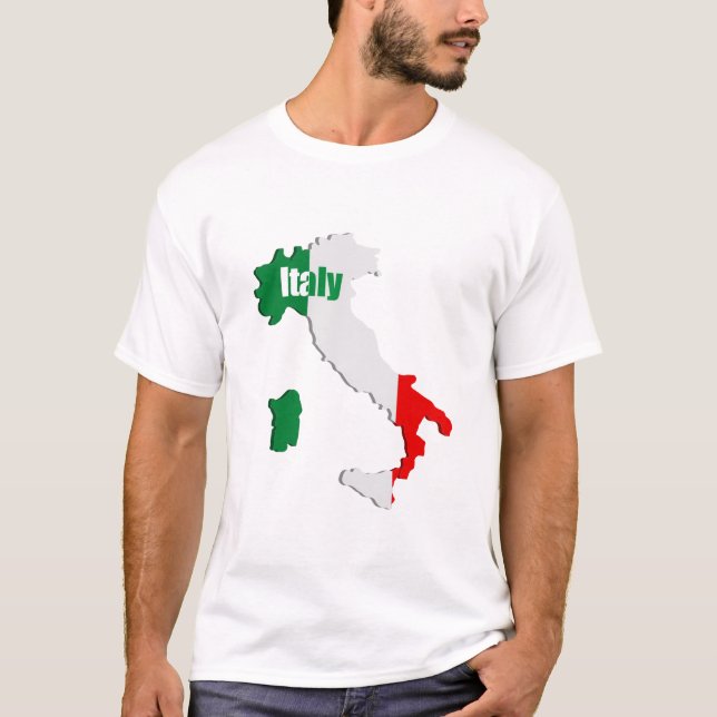 Italien karta t shirt (Framsida)