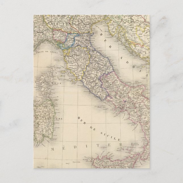 Italien Karta Vykort (Framsida)