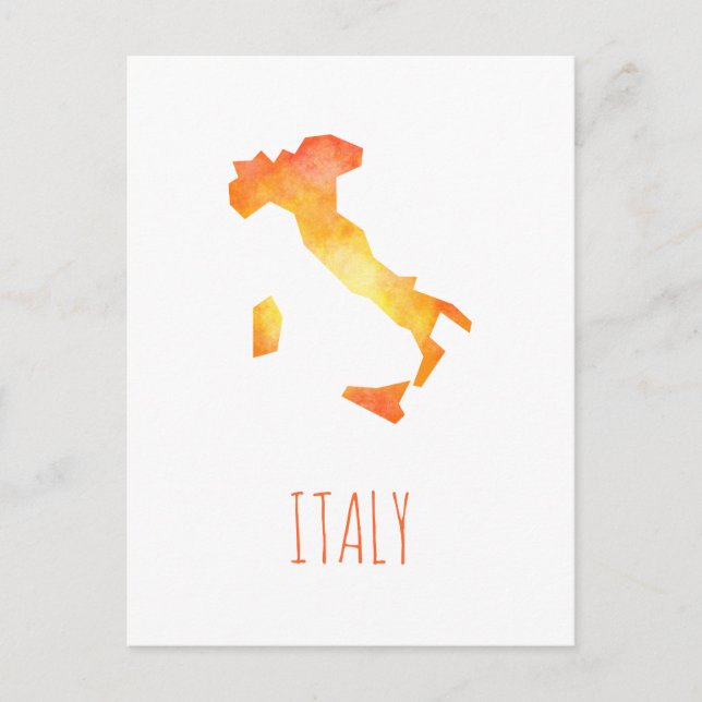 Italien Karta Vykort (Framsida)
