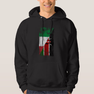 Italien Kenya Flaggor - Italienska kenyanska Hoodie
