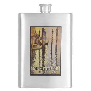 Italien-kolv av vintagen "Venise et le Lido" Fickplunta