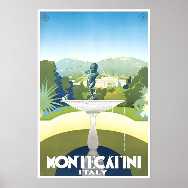 Italien Konst Montecatini Terme Tryck Italiensk Re (Framsidan)
