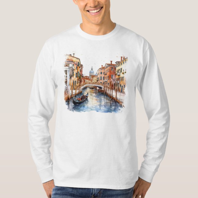 Italien Långärmad T-Shirt (Framsida)