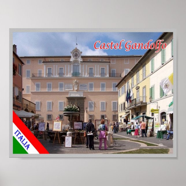 Italien - Latium - Castel Gandolfo - Papal Palace  Poster (Framsidan)