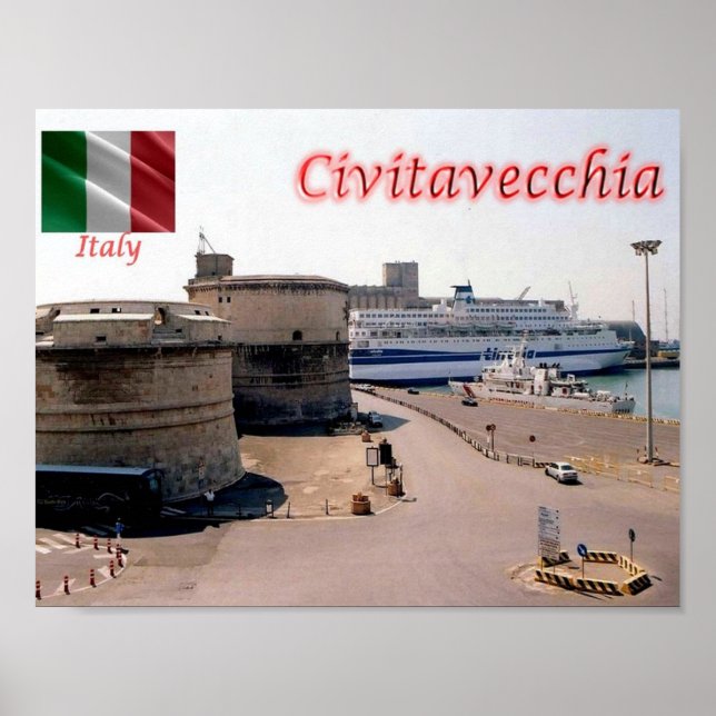 Italien - Latium - Civitavecchia - Poster (Framsidan)