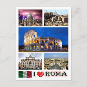 Italien - Latium - Rom - I Kärlek - Vykort