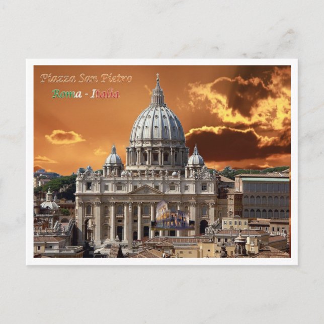 Italien - Latium - Rom - Saint Peter - Basilica - Vykort (Framsida)