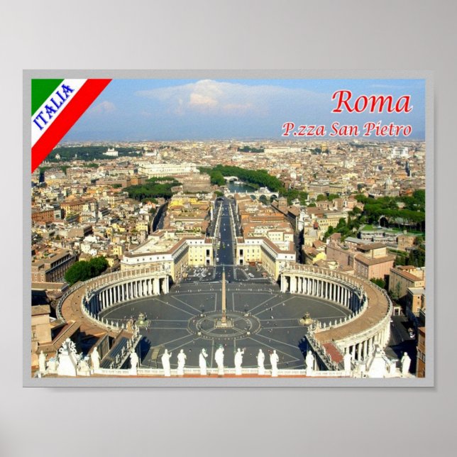 Italien - Latium - Rom - St. Peter's Square - Poster (Framsidan)