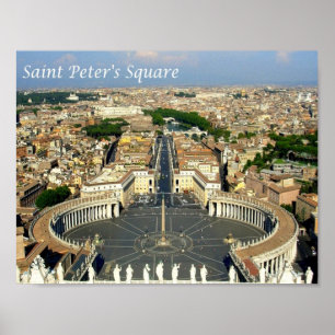 Italien - Latium - Rom - St. Peter's Square - Poster
