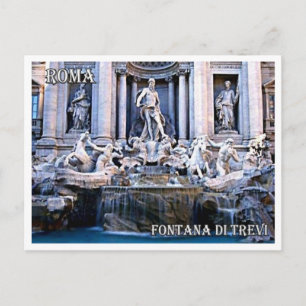Italien - Latium - Rom - Trevi Fontän - Vykort