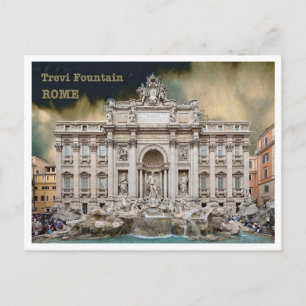 Italien - Latium - Rom - Trevi Fontän - Vykort