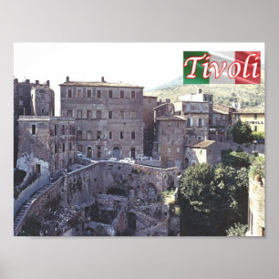 Italien - Latium - Tivoli - Gamla staden - Poster
