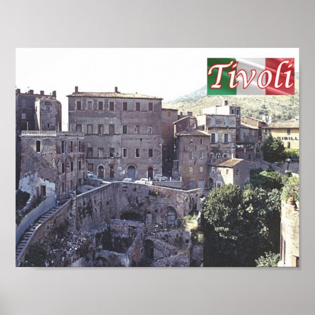 Italien - Latium - Tivoli - Gamla staden - Poster (Framsidan)