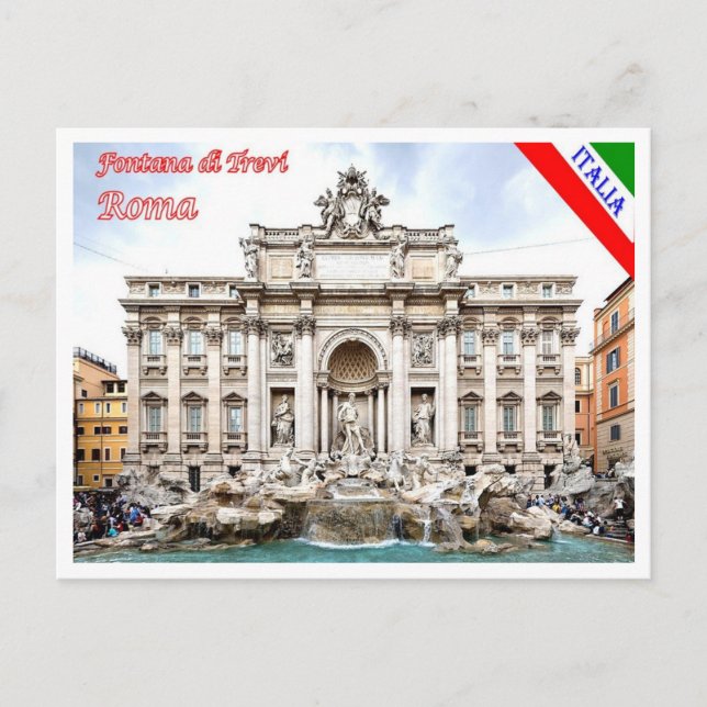 Italien - Lazio - Rom - Fontana di Trevi - Vykort (Framsida)