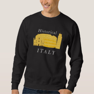 Italien Leaning Torn i Pisa Colosseum Rom Milano C Lång Ärmad Tröja