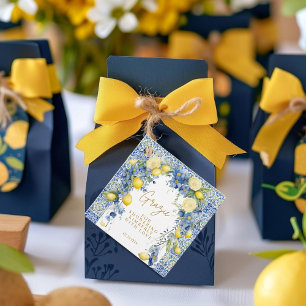 Italien Lemon Blue Tiles Grazie Möhippa Gåvor Etiketter