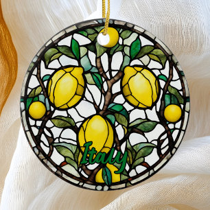 Italien Lemon Träd Julgransprydnad Keramik
