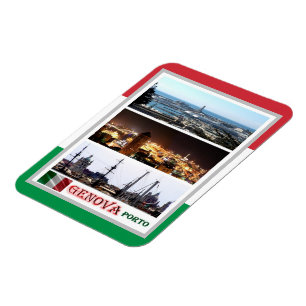 Italien - Ligurien - Genoa - Mosaic - Harbour - Ma Magnet