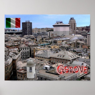 Italien - Ligurien - Genua - centrala - Poster