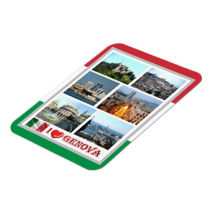 Italien - Ligurien - Genua - I Kärlek - Magnet