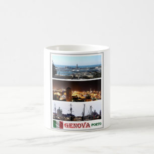 Italien - Ligurien - Genua - Mosaic - Harbour - Kaffemugg