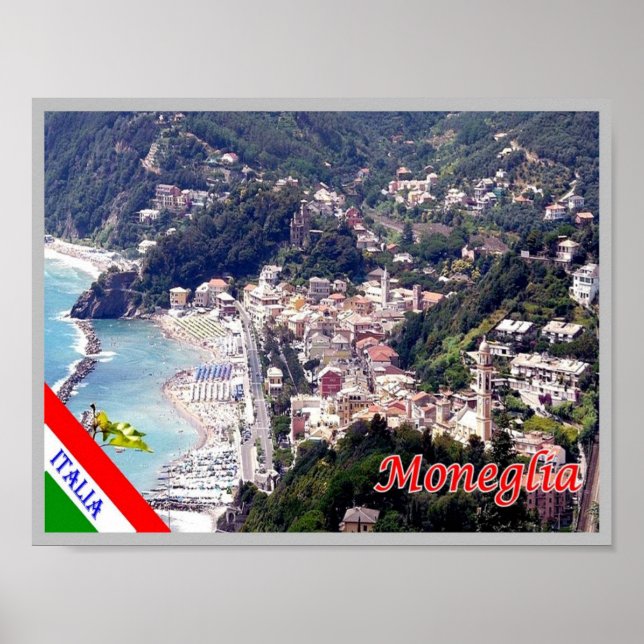 Italien - Ligurien - Moneglia - Poster (Framsidan)
