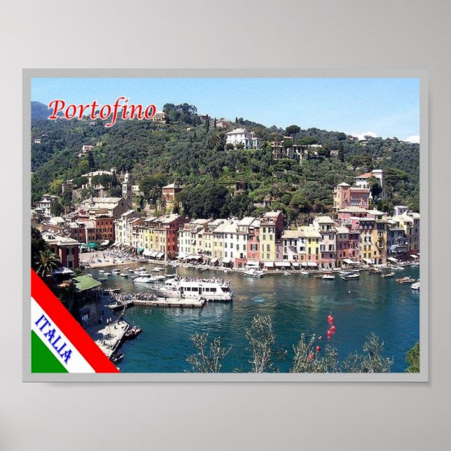 Italien - Ligurien - Portofino - Poster (Framsidan)