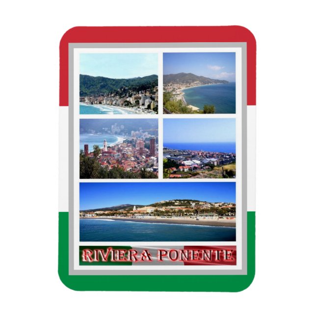 Italien - Ligurien - Riviera Ponente - Mosaic - Ma Magnet (Vertikal)