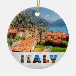 Italien Limone Sur Garda-jul Julgransprydnad Keramik