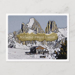 Italien - locality Alpe di Lusia - Dolomiti - Vykort