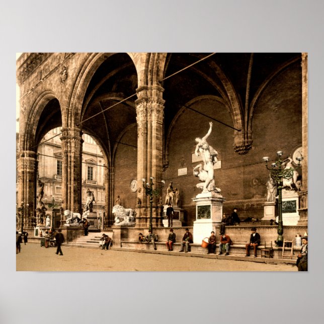 Italien Loggia dei Lanzi Florence Tuscany Poster (Framsidan)