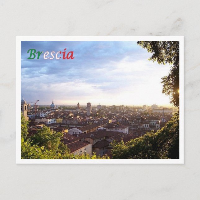 Italien - Lombardiet - Brescia - Sunset - Vykort (Framsida)