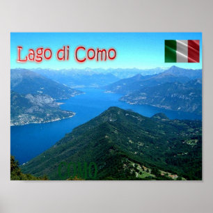 Italien - Lombardiet - Como - Sjö Como View - Poster