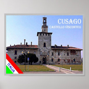 Italien - Lombardiet - Cusago - Castle - Poster