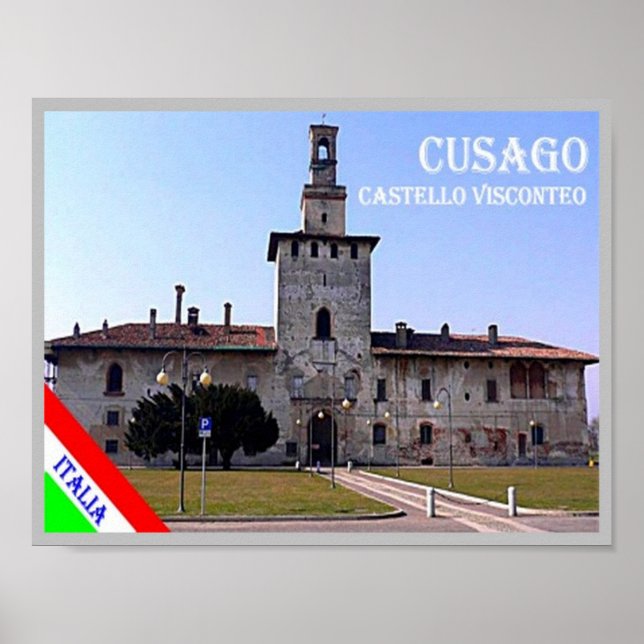 Italien - Lombardiet - Cusago - Castle - Poster (Framsidan)