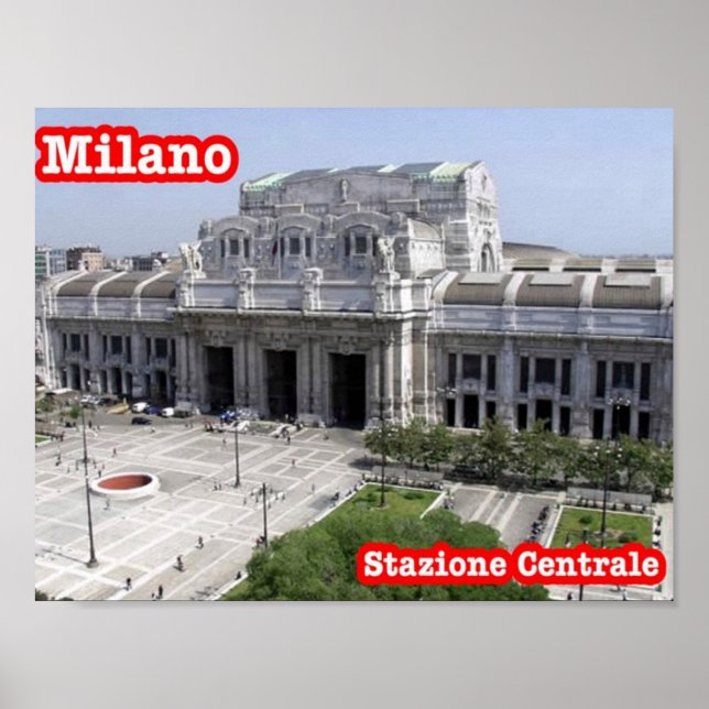 Italien - Lombardiet - Milano - centrala Station - Poster (Framsidan)