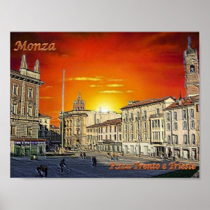 Italien - Lombardiet - Monza - Trento e Trieste Sq Poster