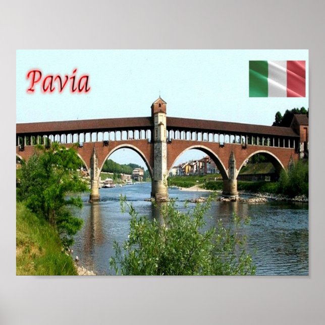 Italien - Lombardiet - Pavia - Bron som omfattas - Poster (Framsidan)