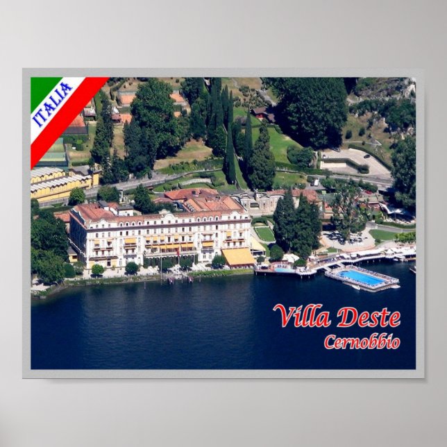 Italien - Lombardiet - Sjö Como - Cernobbio - Poster (Framsidan)