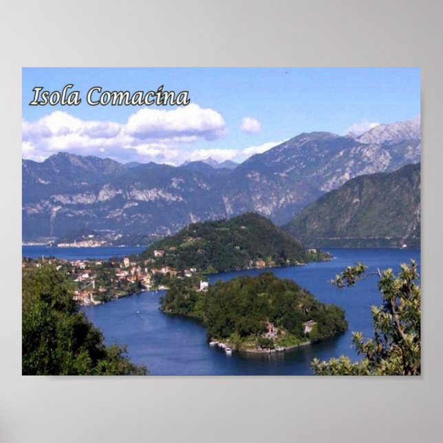 Italien - Lombardiet - Sjö Como - Isola Comacina - Poster (Framsidan)