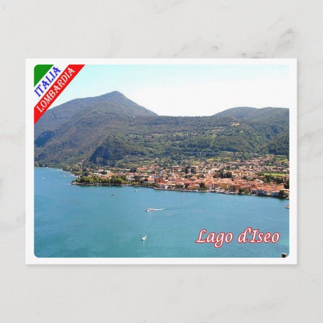 Italien - Lombardiet - Sjö Iseo - Vykort (Framsida)