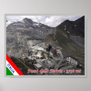 Italien - Lombardiet - Stelvio Pass - Poster