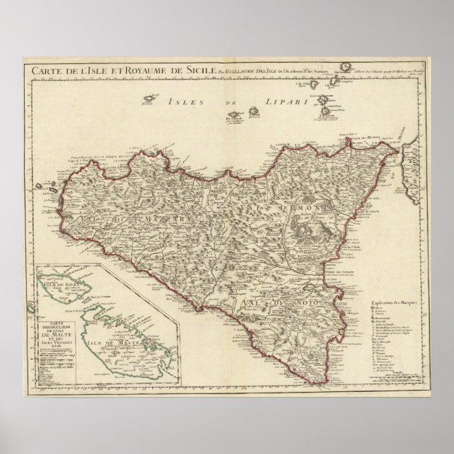 Italien, Malta Poster (Framsidan)